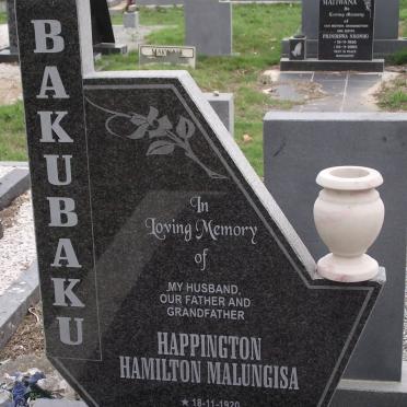 BAKUBAKU Happington Hamilton Malungisa 1920-2006