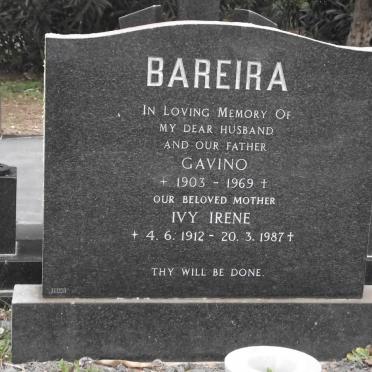 BAREIRA Gavino 1903-1969 &amp; Ivy Irene 1912-1987