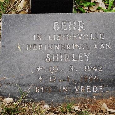 BEHR Shirley 1942-1996