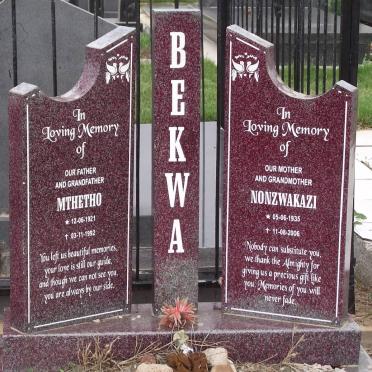 BEKWA Mthetho 1921-1992 &amp; Nonzwakazi 1935-2006