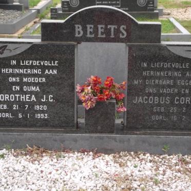 BEETS Jacobus Cornelius 1914-1983 &amp; Dorothea J.C. 1920-1993