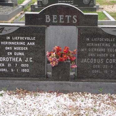 BEETS Jacobus Cornelius 1914-1983 &amp; Dorothea J.C. 1920-1993