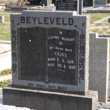 BEYLEVELD Olive 1918-1968