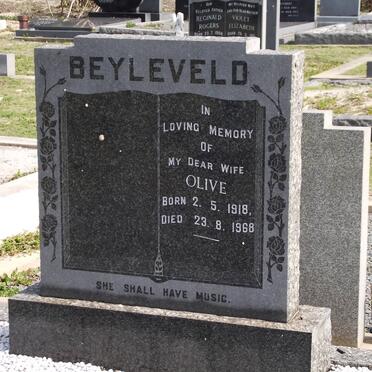 BEYLEVELD Olive 1918-1968