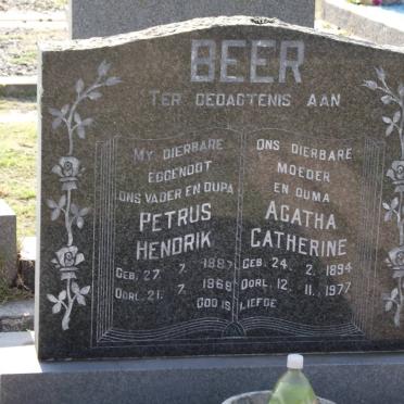 BEER Petrus Hendrik 1887-1968 &amp; Agatha Catherine 1894-1977