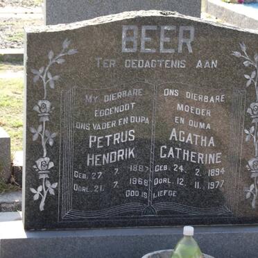 BEER Petrus Hendrik 1887-1968 &amp; Agatha Catherine 1894-1977