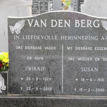 BERG Frikkie, van den 1928-2003 &amp; Louisa Maria Susanna 1931-2000