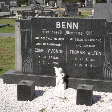 BENN Thomas Wilton 1909-1976 &amp; Esme Yvonne 1920-1997