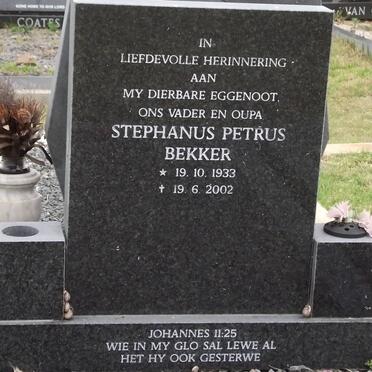 BEKKER Stephanus Petrus 1933-2002