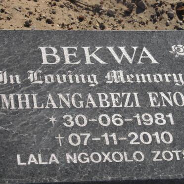 BEKWA Ntombizandile Gladys 1955-2009 :: BEKWA Mhlangabezi Enoch 1981-2010