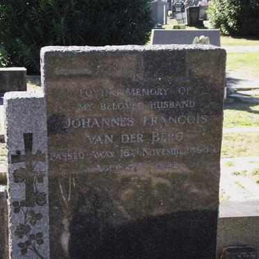 BERG Johannes Francois, van der -1959