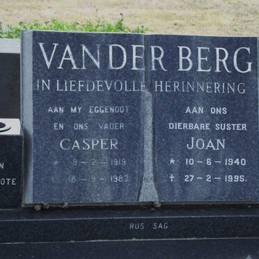 BERG Casper, van der 1919-1983 :: BERG Joan Marriot, van der 1940-1995
