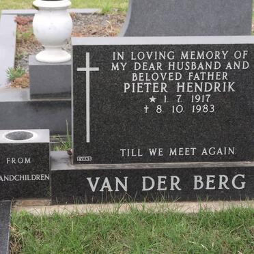 BERG Pieter Hendrik, van der 1917-1983