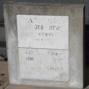 BERG Francina Maria, van der nee STRYDOM 1912-1977