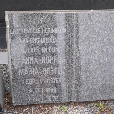 BESTER Anna Sophia Maria nee Vorster 1898-1972