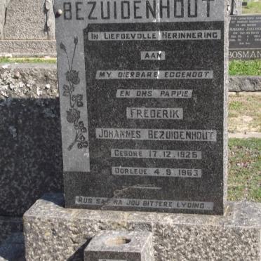 BEZUIDENHOUT Frederik Johannes 1925-1963
