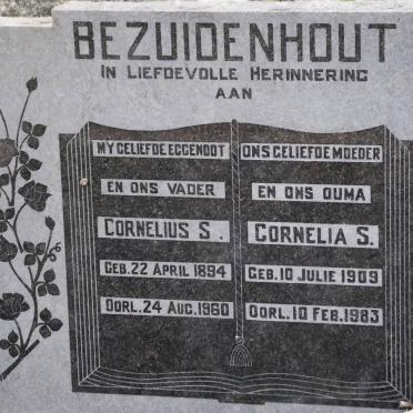 BEZUIDENHOUT Cornelius S. 1894-1960 &amp; Cornelia S. 1909-1983