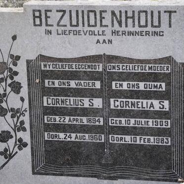 BEZUIDENHOUT Cornelius S. 1894-1960 &amp; Cornelia S. 1909-1983