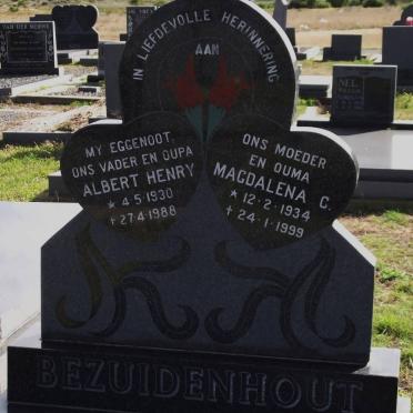 BEZUIDENHOUT Albert Henry 1930-1988 &amp; Magdalena C. 1934-1999