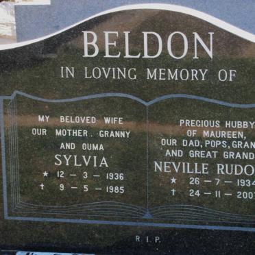 BELDON Neville Rudolph 1934-2007 &amp; Sylvia 1936-1985