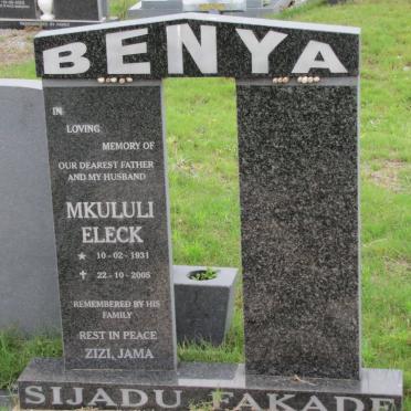 BENYA Mkululi Eleck 1931-2005