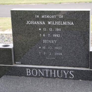 BONTHUYS Henry 1907-1994 &amp; Johanna Wilhelmina 1911-1992