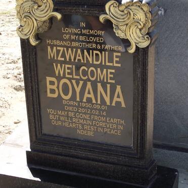 BOYANA Mzwandile Welcome 1950-2012