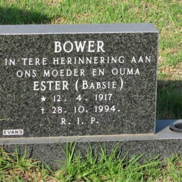 BOWER Ester 1917-1994