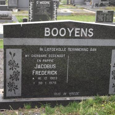 BOOYENS Jacobus Frederick 1903-1979