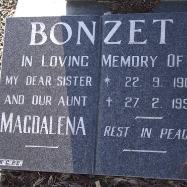 BONZET Magdalena 1908-1990
