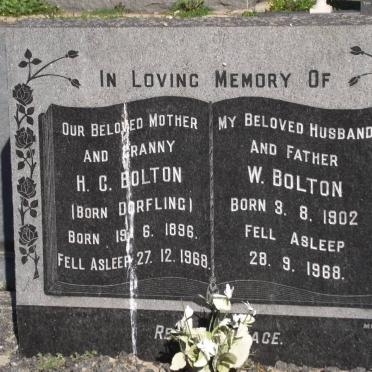 BOLTON W. 1902-1968. &amp; H.C. DORFLING 1986-1968
