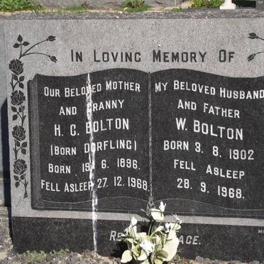 BOLTON W. 1902-1968. &amp; H.C. DORFLING 1986-1968