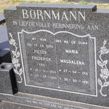 BORNMANN Pieter Frederick 1930-1989 &amp; Maria Magdalena 1931-1991