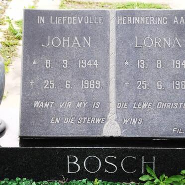 BOSCH Johan 1944-1969 &amp; Lorna 1947-1969