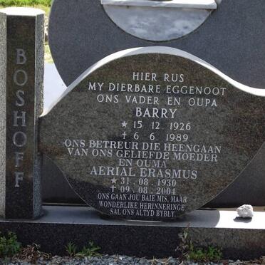 BOSHOFF Barry 1926-1989 &amp; Aerial ERASMUS 1930-2004