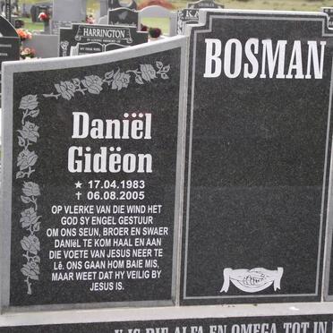 BOSMAN Daniel Gideon 1983-2005