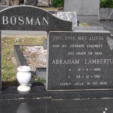 BOSMAN Abraham Lambertus 1906-1981