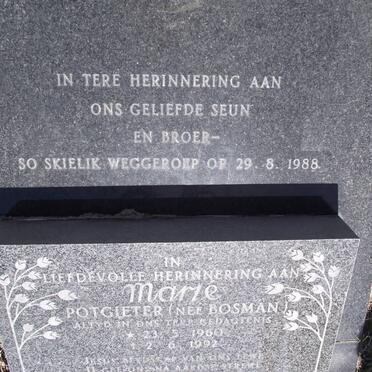 BOSMAN Herman Johannes 1958-1988 &amp; Marie POTGIETER 1960-1992