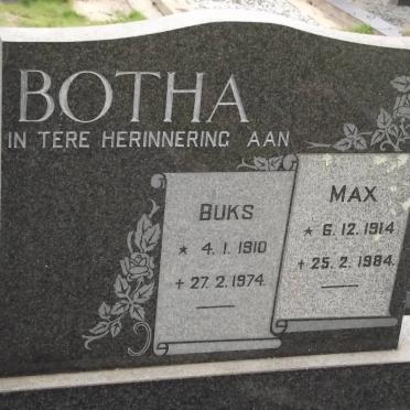 BOTHA Buks 1910-1974 :: BOTHA Max 1914-1984