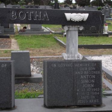 BOTHA Anton Simon John 1962-1984