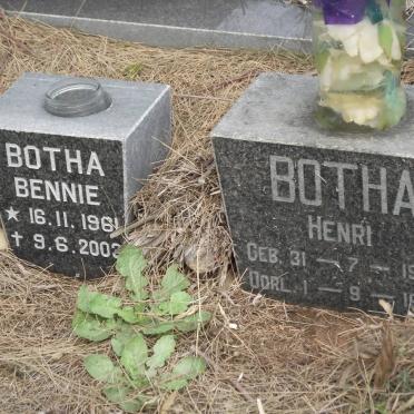 BOTHA Bennie 1961-2003 :: BOTHA Henri 1966-1969