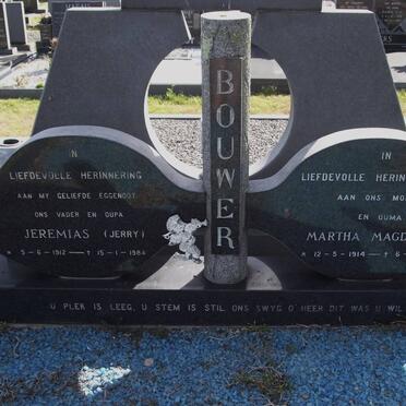 BOUWER Jeremias 1912-1984 &amp; Martha Magdalena 1914-1986