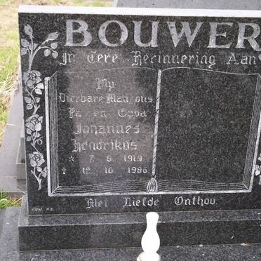 BOUWER Johannes Hendrikus 1919-1986