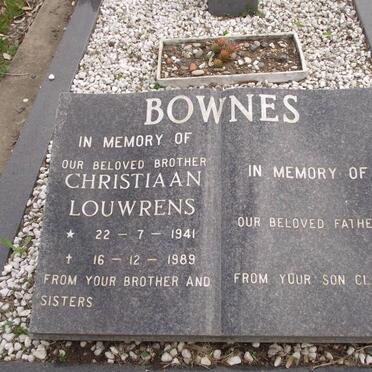 BOWNES Christiaan Louwrens 1941-1989