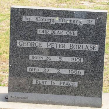 BORLASE George Peter 1901-1966