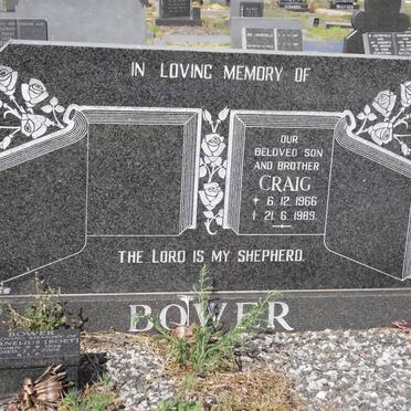 BOWER Cornelius 1936-2006 :: BOWER Craig 1966-1989