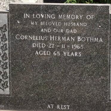 BOTHMA Cornelius Herman -1965