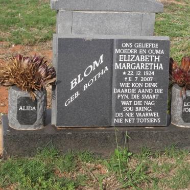 BLOM Elizabeth Margaretha nee BOTHA 1924-2007