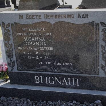 BLIGNAUT Susanna Johanna nee VAN HUYSSTEEN 1939-1983