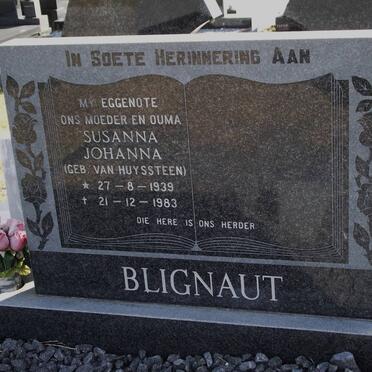 BLIGNAUT Susanna Johanna nee VAN HUYSSTEEN 1939-1983